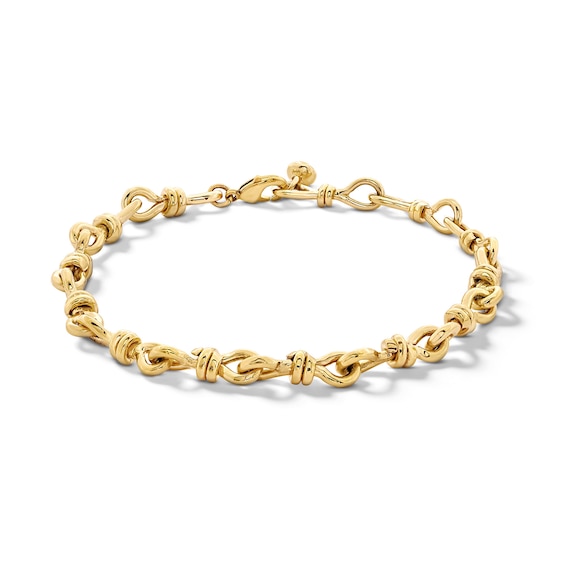 Zales x Soko 7.5mm Miji Link Bracelet in Brass with 24K Gold Plate - 7.99"