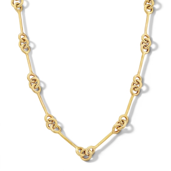 Zales x Soko Code Callar Link Necklace in Brass with 24K Gold Plate - 18.11"