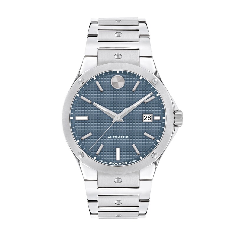 Main Image 1 of Men's Movado SE Automatic Watch with Textured Blue Dial (Model: 0607930)