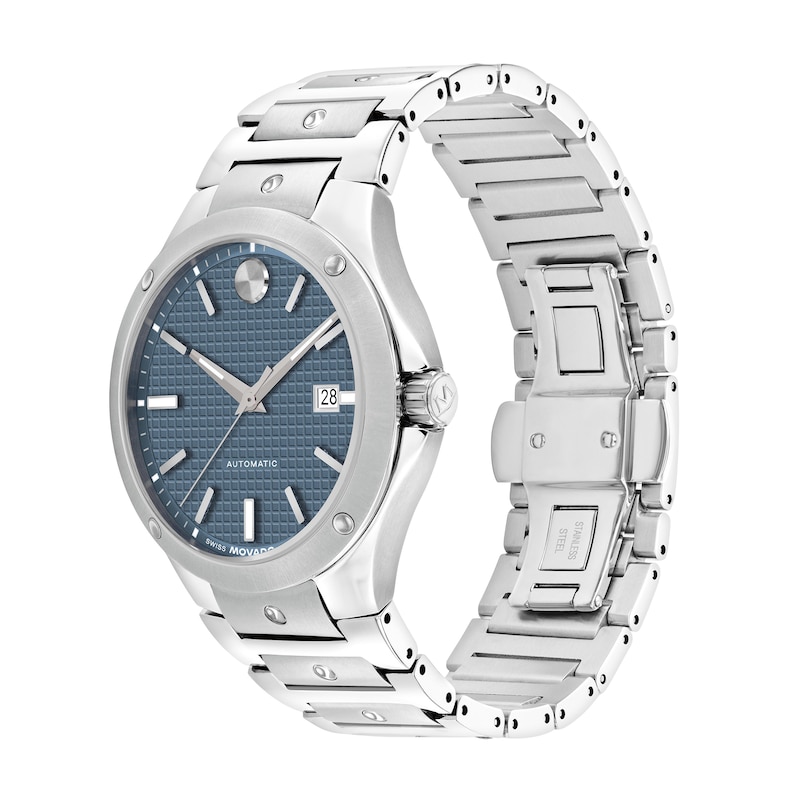 Main Image 2 of Men's Movado SE Automatic Watch with Textured Blue Dial (Model: 0607930)