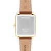 Thumbnail Image 3 of Ladies’ Movado Bold® Evolution 2.0 Gold-Tone IP Brown Leather Strap Watch with Square Champagne Dial (Model: 3601210)