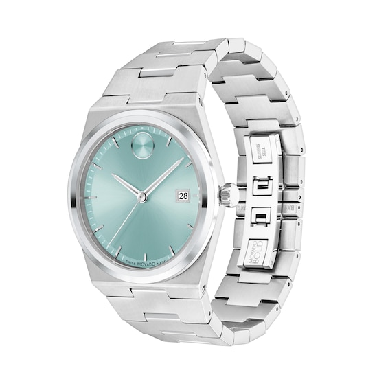 Menâs Movado BoldÂ® Quest Watch with Seafoam Blue Dial (Model: 3601243)