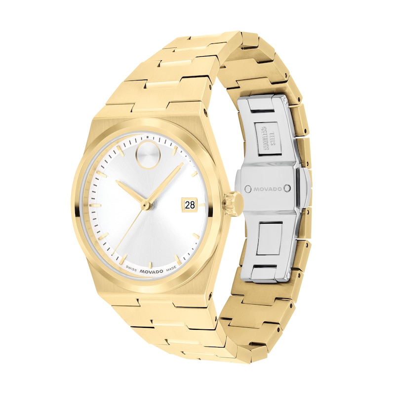 Main Image 2 of Ladies’ Movado Bold® Quest Gold-Tone IP Watch with White Dial (Model: 3601187)