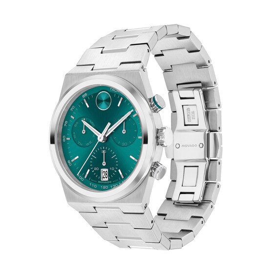 Men's Movado Bold® Quest Chronograph Watch with Green Dial (Model: 3601200)