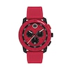 Thumbnail Image 1 of Men’s Movado Bold® TR90 Black and Red IP Chronograph Silicone Strap Watch with Red Dial (Model: 3601215)
