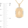 Thumbnail Image 2 of 1/8 CT. T.W. Diamond Virgin Mary Dog Tag Pendant in 10K Gold - 22”