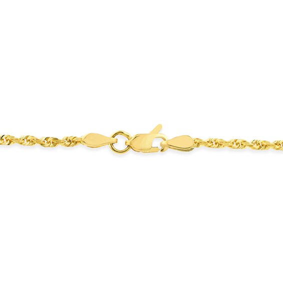 Rope-Textured Twist Cross Pendant in 10K Gold - 20â