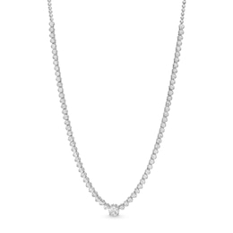 4 CT. T.W. Certified Lab-Grown Diamond Tennis-Style Necklace in 10K White Gold (I/SI2)