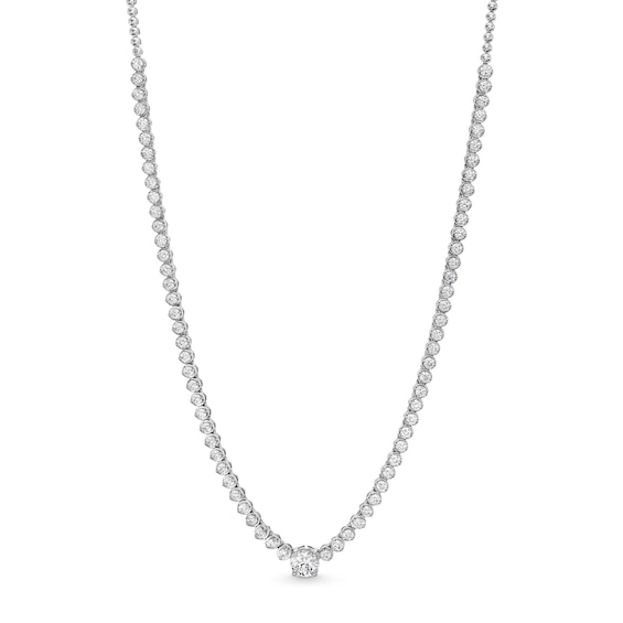 4 CT. T.w. Certified Lab-Grown Diamond Tennis-Style Necklace in 10K White Gold (I/Si2)