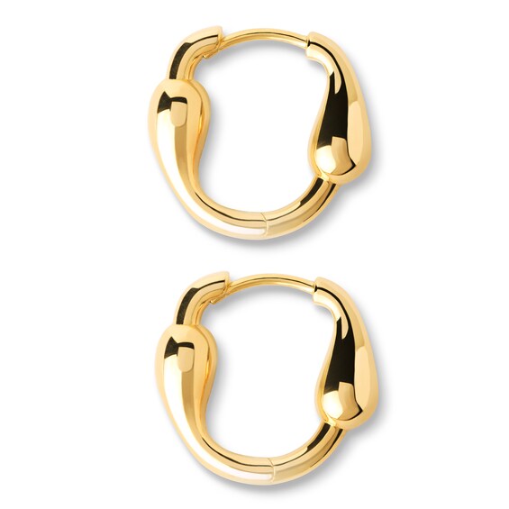 PDPAOLAâ¢ at Zales 18.0mm Graduated Loop Square Hoop Earrings in Sterling Silver with 18K Gold Plate