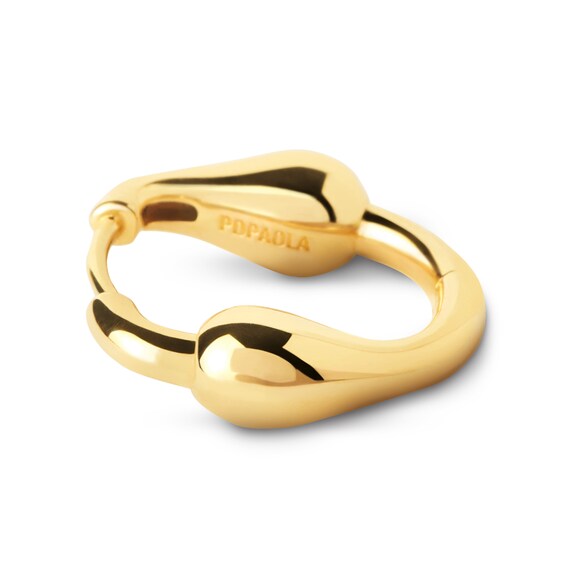 PDPAOLAâ¢ at Zales 18.0mm Graduated Loop Square Hoop Earrings in Sterling Silver with 18K Gold Plate