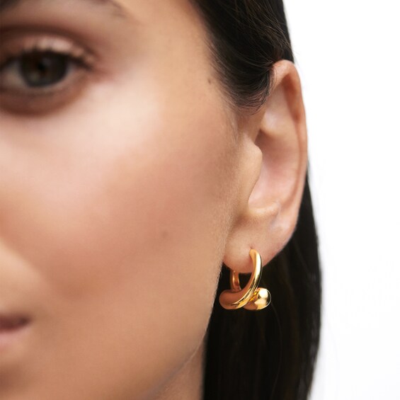 PDPAOLAâ¢ at Zales 17.0mm Graduated Loop Hoop Earrings in Sterling Silver with 18K Gold Plate