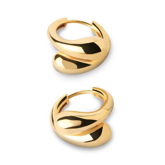 PDPAOLAâ¢ at Zales 17.0mm Graduated Loop Hoop Earrings in Sterling Silver with 18K Gold Plate