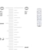 Thumbnail Image 3 of White Lab-Created Sapphire Five Stone Huggie Hoop Earrings in Sterling Silver