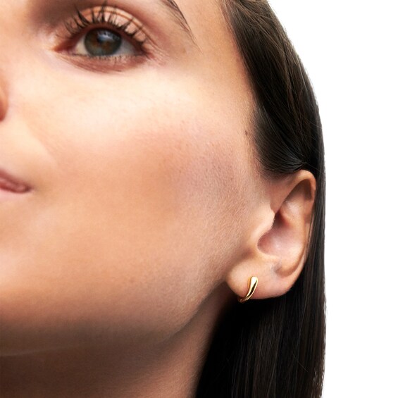 PDPAOLAâ¢ at Zales 10.0mm Graduated Single Huggie Hoop Earring in Sterling Silver with 18K Gold Plate