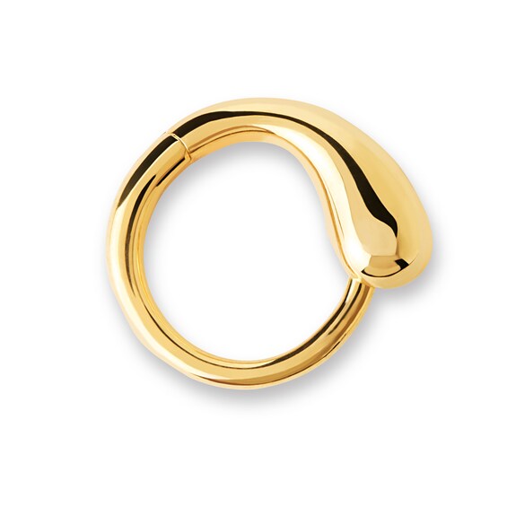 PDPAOLAâ¢ at Zales 10.0mm Graduated Single Huggie Hoop Earring in Sterling Silver with 18K Gold Plate