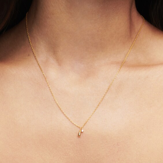 PDPAOLAâ¢ at Zales Cubic Zirconia and Teardrop Double Charm Necklace in Sterling Silver with 18K Gold Plate - 19.5"