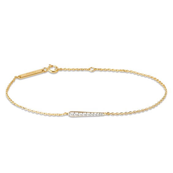 PDPAOLAâ¢ at Zales Cubic Zirconia Graduated Bracelet in Sterling Silver with 18K Gold Plate