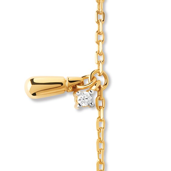 PDPAOLAâ¢ at Zales Cubic Zirconia and Teardrop Double Charm Bracelet in Sterling Silver with 18K Gold Plate