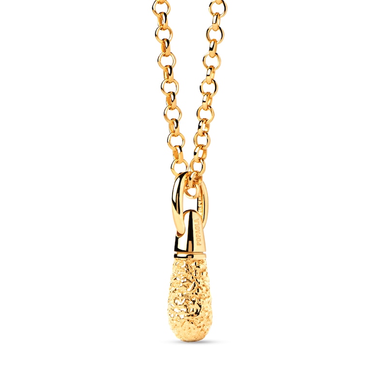 Main Image 4 of PDPAOLA™ at Zales ICONS Textured Drop Stackable Hoop Earring and Necklace Charm in Sterling Silver with 18K Gold Plate