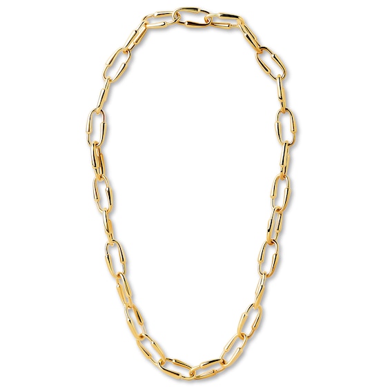 PDPAOLA⢠at Zales 23.0mm Oval Loop Link Necklace in Brass with 18K Gold Plate - 20"
