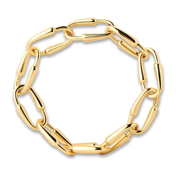 PDPAOLAâ¢ at Zales 23.0mm Oval Loop Link Bracelet in Brass with 18K Gold Plate - 8.25"
