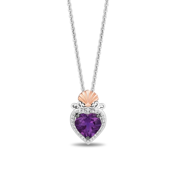 Collectorâs Edition Enchanted Disney The Little Mermaid 35th Anniversary Shell Crown Pendant in Sterling Silver - 19â