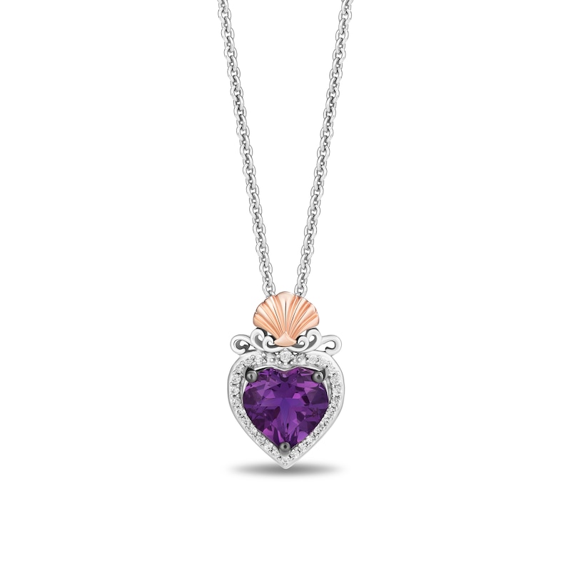 Main Image 1 of Collector’s Edition Enchanted Disney The Little Mermaid 35th Anniversary Shell Crown Pendant in Sterling Silver - 19”