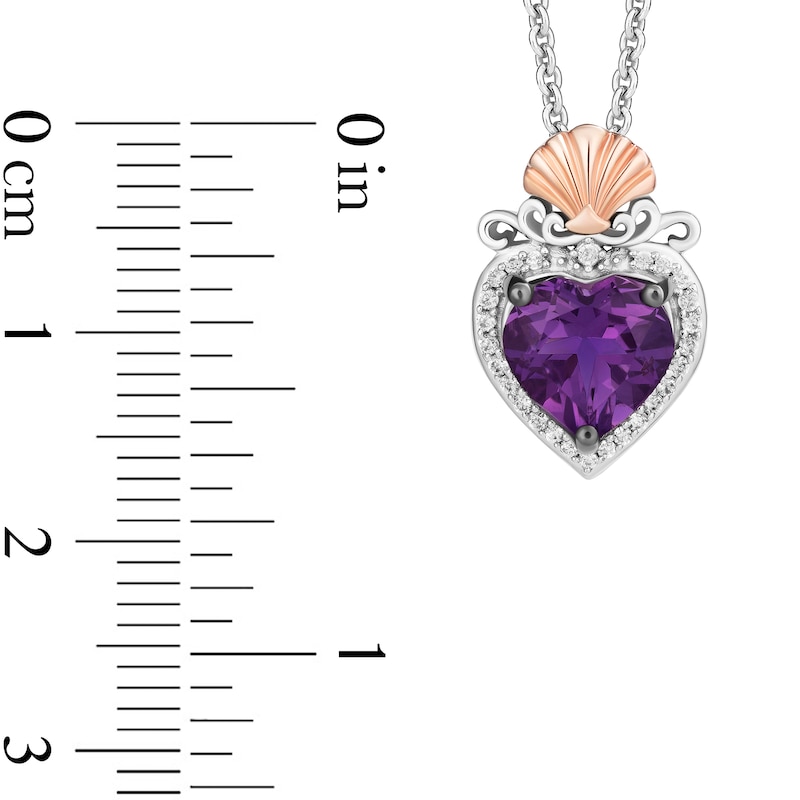Main Image 3 of Collector’s Edition Enchanted Disney The Little Mermaid 35th Anniversary Shell Crown Pendant in Sterling Silver - 19”