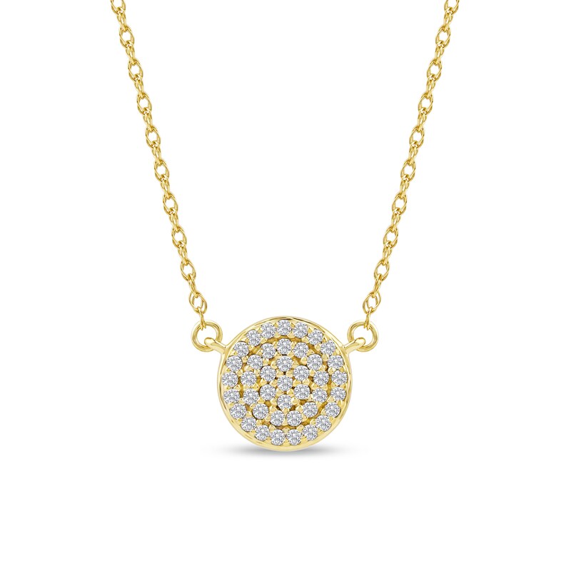 Main Image 1 of 1/8 CT. T.W. Multi-Diamond Necklace in 10K Gold