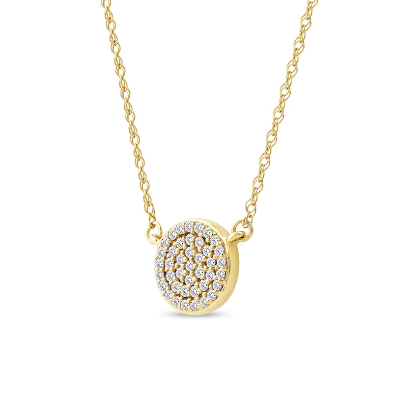 Main Image 2 of 1/8 CT. T.W. Multi-Diamond Necklace in 10K Gold