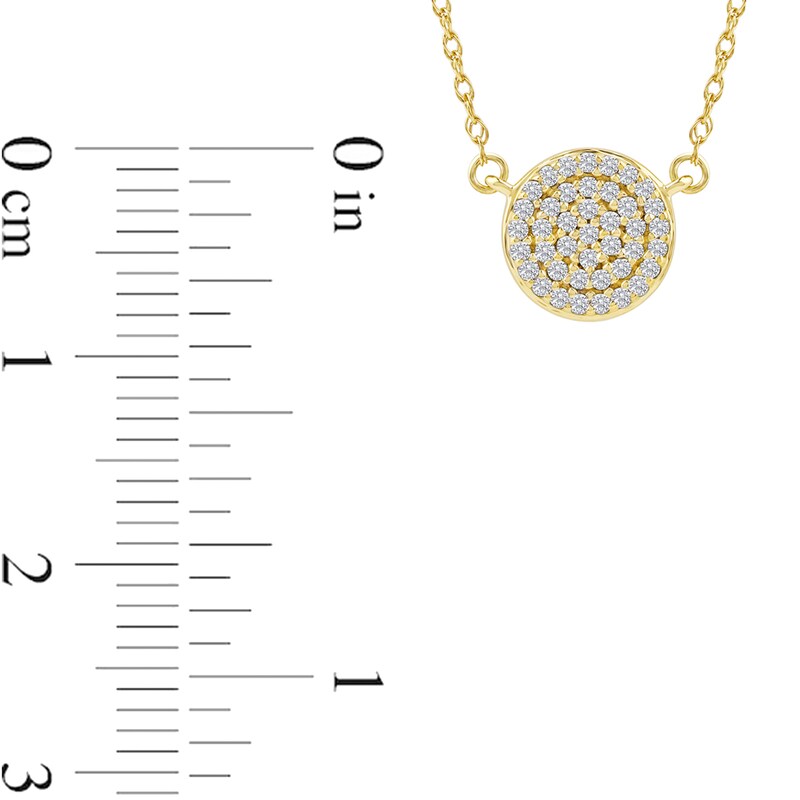 Main Image 4 of 1/8 CT. T.W. Multi-Diamond Necklace in 10K Gold