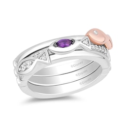 Collector’s Edition Enchanted Disney The Little Mermaid 35th Anniversary Fish Three Piece Ring Set in Sterling Silver