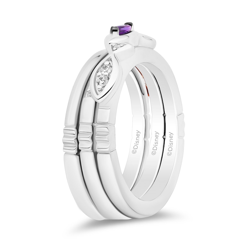 Main Image 2 of Collector’s Edition Enchanted Disney The Little Mermaid 35th Anniversary Fish Three Piece Ring Set in Sterling Silver