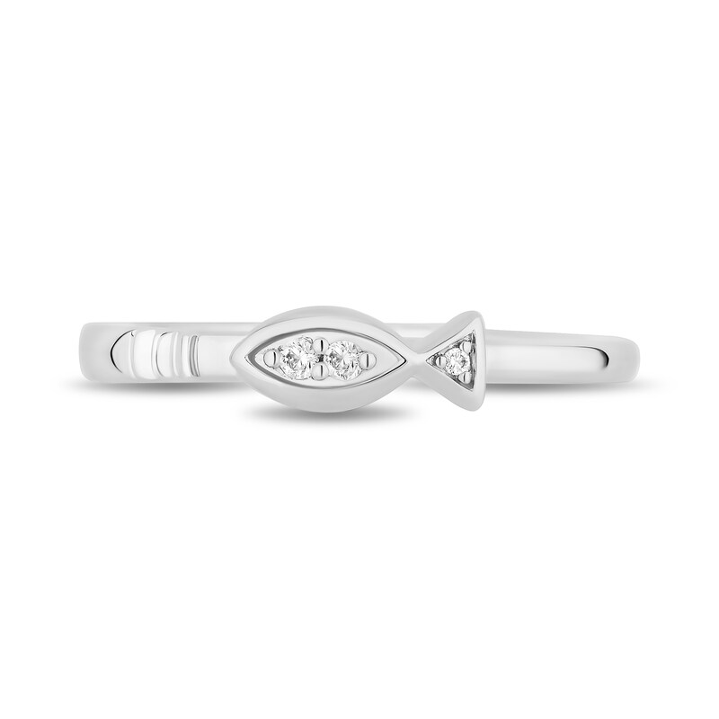 Main Image 4 of Collector’s Edition Enchanted Disney The Little Mermaid 35th Anniversary Fish Three Piece Ring Set in Sterling Silver