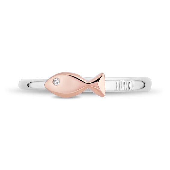 Collector’s Edition Enchanted Disney The Little Mermaid 35th Anniversary Fish Three Piece Ring Set in Sterling Silver