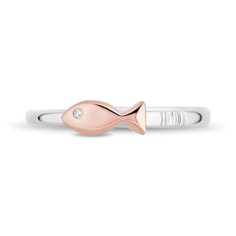Main Image 6 of Collector’s Edition Enchanted Disney The Little Mermaid 35th Anniversary Fish Three Piece Ring Set in Sterling Silver
