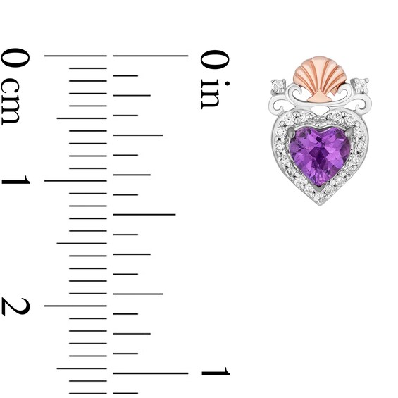 Collectorâs Edition Enchanted Disney The Little Mermaid 35th Anniversary Shell Crown Stud Earrings in Sterling Silver