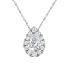 Thumbnail Image 1 of 1 CT. T.W. Pear-Shaped Certified Lab-Grown Multi-Diamond Pendant in 10K White Gold (F/SI2)