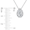 Thumbnail Image 2 of 1 CT. T.W. Pear-Shaped Certified Lab-Grown Multi-Diamond Pendant in 10K White Gold (F/SI2)