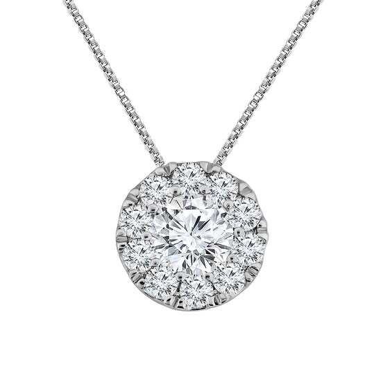 1 CT. T.w. Certified Lab-Grown Multi-Diamond Pendant in 10K White Gold (F/Si2)