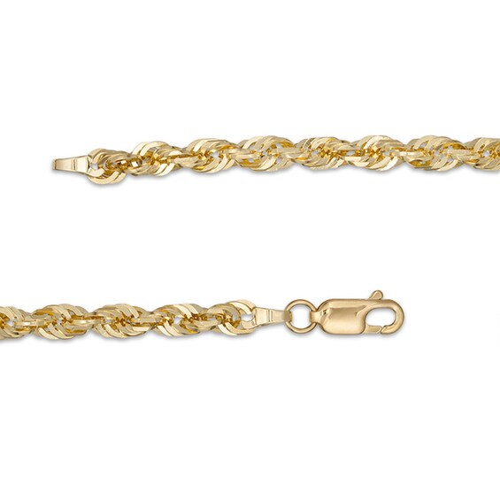 4.4mm Round Rope Chain Necklace in Solid 14K Gold - 22"