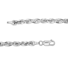 Thumbnail Image 3 of 4.4mm Round Rope Chain Necklace in Solid 14K White Gold - 22"