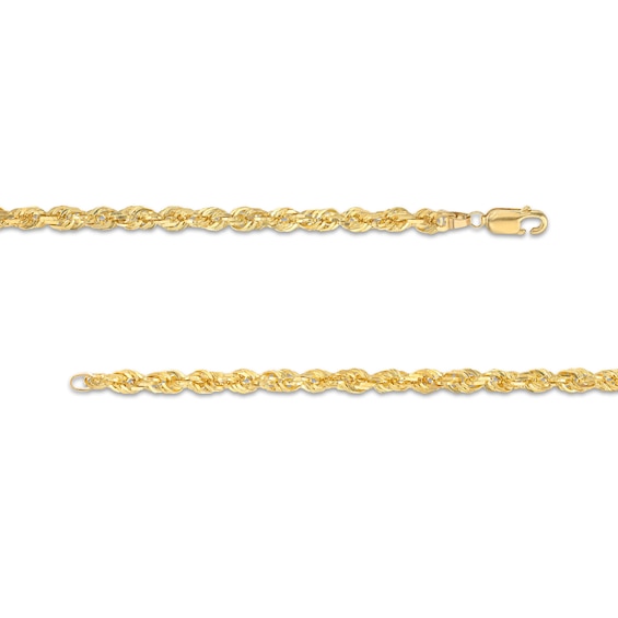 4.4mm Round Rope Chain Necklace in Solid 14K Gold - 24"