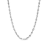 Thumbnail Image 1 of 4.4mm Round Rope Chain Necklace in Solid 14K White Gold - 26"