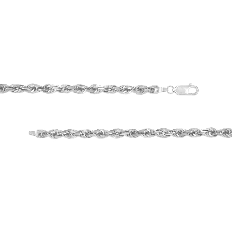 Main Image 2 of 4.4mm Round Rope Chain Necklace in Solid 14K White Gold - 26"
