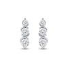 Thumbnail Image 3 of 1/2 CT. T.W. Certified Lab-Grown Diamond Graduated Trio Swirl Drop Earrings in Sterling Silver (F/SI2)