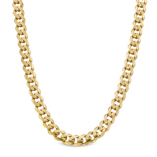 Main Image 1 of 10.0mm Curb Chain Necklace in Hollow 10K Gold - 24”