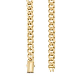 Main Image 3 of 10.0mm Curb Chain Necklace in Hollow 10K Gold - 24”