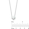 Thumbnail Image 3 of 9.0mm Heart-Shaped Lab-Created Opal Solitaire Necklace in Sterling Silver